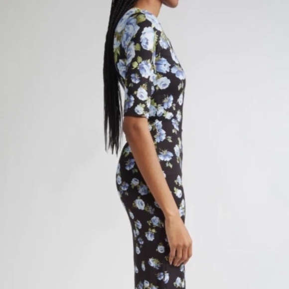 Unworn Alice + Olivia Delora Floral Jersey Midi Dress - Picture 4 of 10